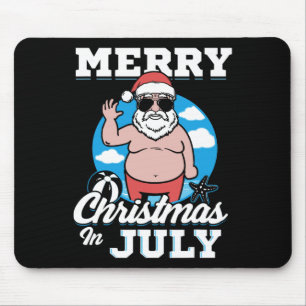 Frohe Weihnachten im Juli Lustiger Santa Mousepad