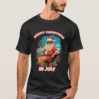 Frohe Weihnachten im Juli Santa T-Shirt