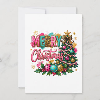 Frohe Weihnachten im Prep-Stil Mitteilungskarte