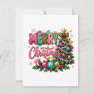 Frohe Weihnachten im Prep-Stil Mitteilungskarte