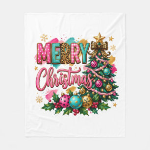 Frohe Weihnachten im Prepper-Stil Fleecedecke