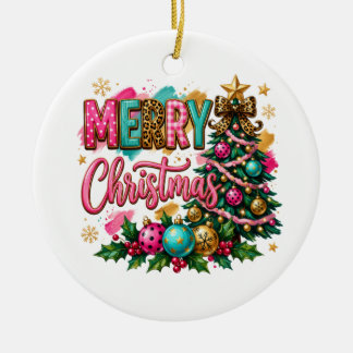 Frohe Weihnachten im Prepper-Stil Keramik Ornament