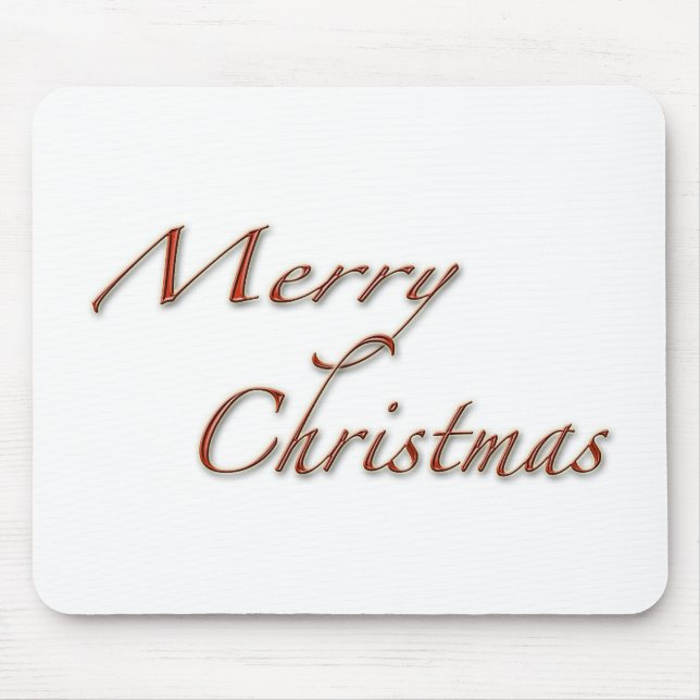 Frohe Weihnachten im roten Text Mousepad (Vorne)
