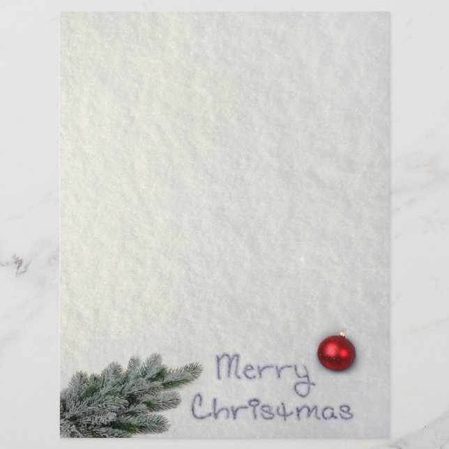 Frohe Weihnachten im Schnee geschrieben (Vorderseite)