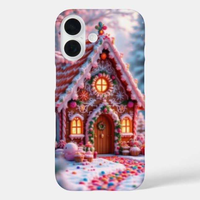 Frohe Weihnachten im Winter  iPhone 16 Hülle (Rückseite)