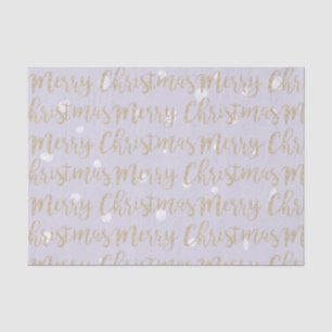 Frohe Weihnachten Imitat Gold Script Typografie Li Seidenpapier