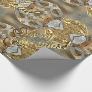 Frohe Weihnachten Imitat Goldenes Foil Geschenkpapier