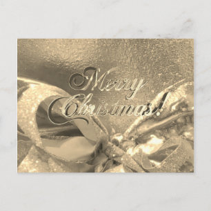 Frohe Weihnachten Imitat Goldenes Foil Postkarte