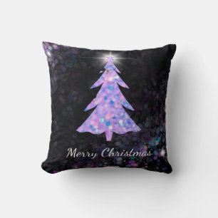 Frohe Weihnachten Imitate Glitzer Weihnachtsbaum,  Kissen