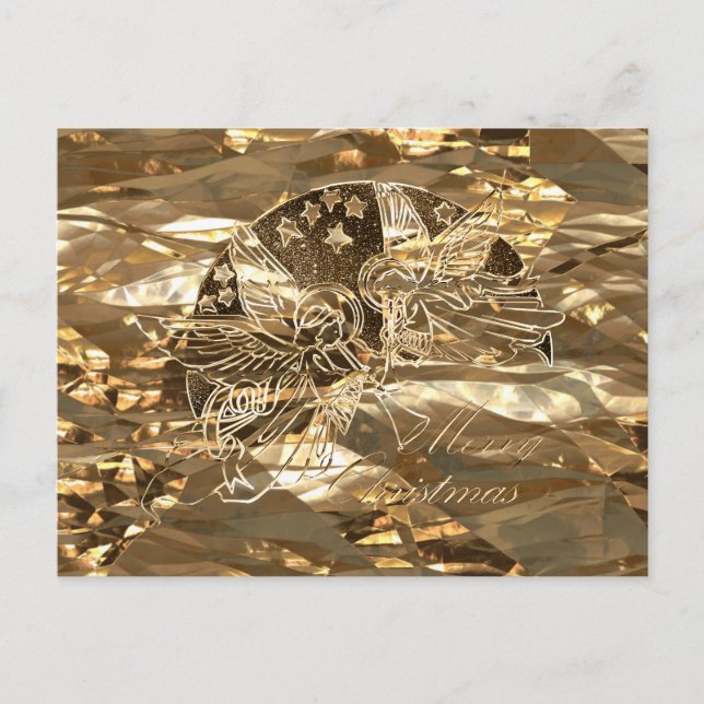 Frohe Weihnachten Imitate Goldene Foil Angelo (Vorderseite)