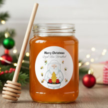 Frohe Weihnachten Imker Bienenstand Weihnachtsmann