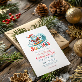 Frohe Weihnachten in Beachmas im Juli Party laden  Einladung