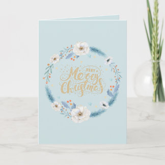 Frohe Weihnachten in Blau
