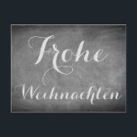 Frohe Weihnachten in der deutschen<br><div class="desc">Wunsch der frohen Weihnachten in der deutschen Sprache "Frohe Weihnachten",  Handschrifts-Typografie weißt Tafel-Tafel-Schwarzweiss-Ferienzeit-Gewohnheits-frohe Feiertage Weihnachtskarte,  Sie kann das Name und Anschrift des Empfängers auch leicht addieren,  wenn Sie es vorziehen,  dieses zu Hause zu addieren gerade Löschung der Text.</div>