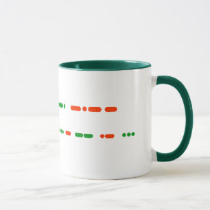 Frohe Weihnachten in der Morsealphabet-Tasse Tasse