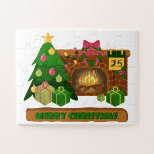 Frohe Weihnachten in der Nähe von Feuerfeuer Weihn