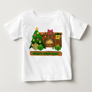 Frohe Weihnachten in der Nähe von Feuerfeuer Weihn Baby T-shirt