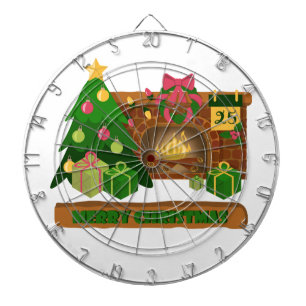 Frohe Weihnachten in der Nähe von Feuerfeuer Weihn Dartscheibe