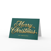 Frohe Weihnachten in Gold Luxe Retro Schrift