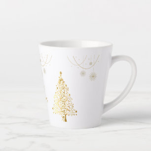 Frohe Weihnachten in Gold Milchtasse