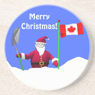 Frohe Weihnachten in Kanada Getränkeuntersetzer