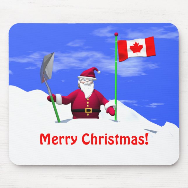 Frohe Weihnachten in Kanada Mousepad (Vorne)