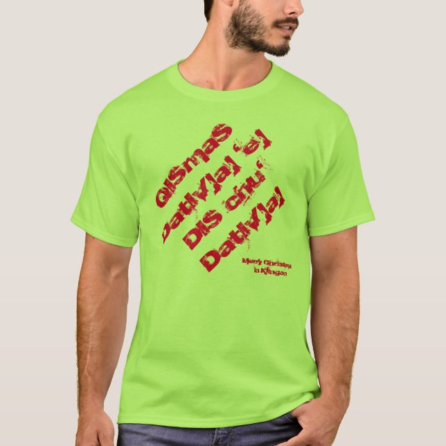 Frohe Weihnachten in Klingon T - Shirt - Star Trek (Vorderseite)