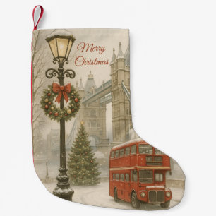 Frohe Weihnachten in London Postkarte Reisegeschen Kleiner Weihnachtsstrumpf