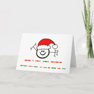 Frohe Weihnachten in Morse Code Happy Ham Card