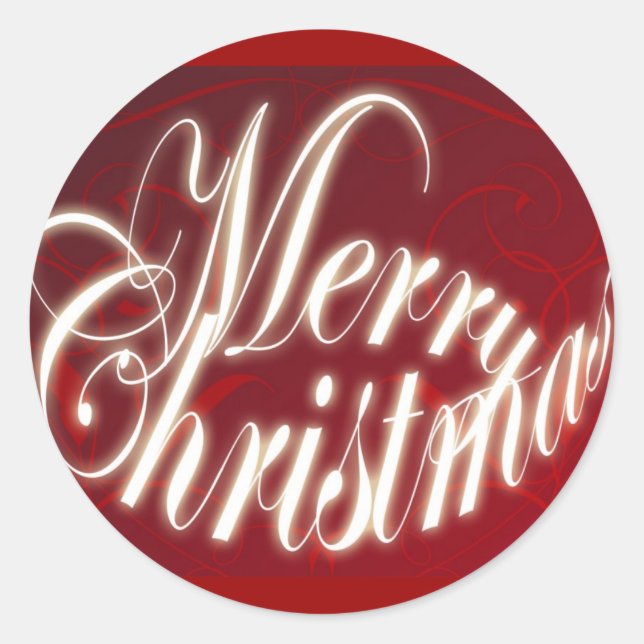 Frohe Weihnachten in Red Stickers (Vorderseite)