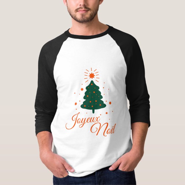 Frohe Weihnachten in Rot: Klassischer und fröhlich T-Shirt (Vorderseite)