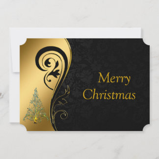 Frohe Weihnachten in Schwarz und Gold