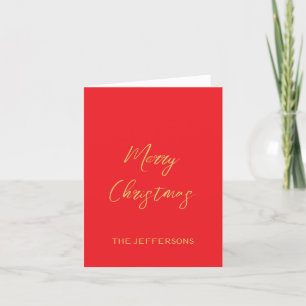 Frohe Weihnachten in strahlendem Rot und Gold