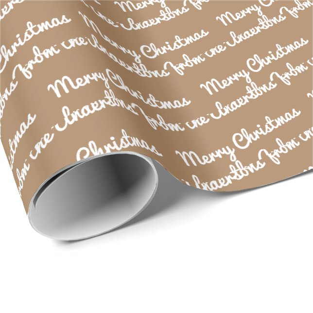 Frohe Weihnachten Individuelle Name Weihnachten Geschenkpapier (Rolleneckpunkt)