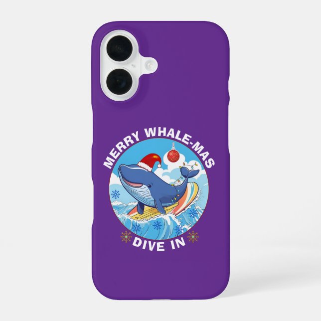 Frohe Weihnachten iPhone 16 Hülle (Rückseite)