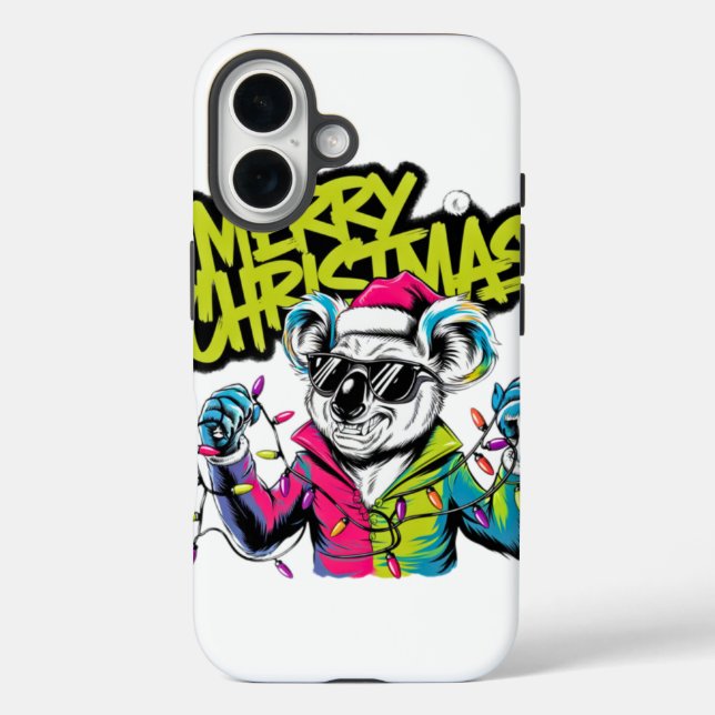 Frohe Weihnachten iPhone 16 Hülle (Rückseite)