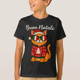 Frohe Weihnachten Italienische Katze Weihnachten, T-Shirt