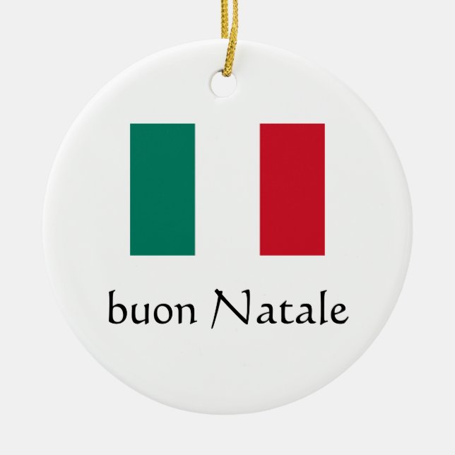 Frohe Weihnachten Italienische Ornament (Vorne)