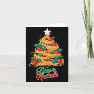 Frohe Weihnachten Italienische Pasta Spaghetti Lus Karte