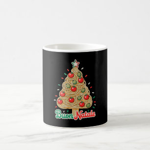 Frohe Weihnachten Italienische Pasta-Weihnachtsbau Kaffeetasse