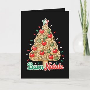 Frohe Weihnachten Italienische Pasta Weihnachtsbau Karte