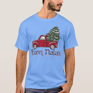 Frohe Weihnachten Italienischer Buon Natale Retro  T-Shirt