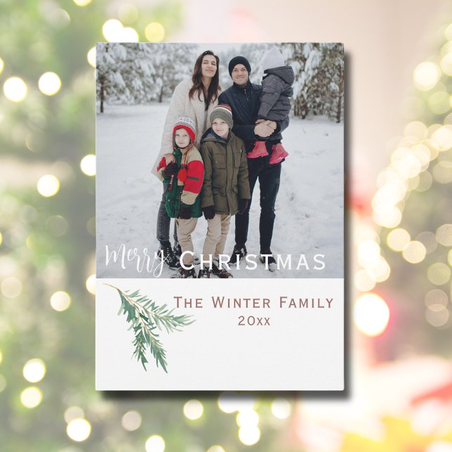 Frohe Weihnachten Jahr in Review Foto (Merry Christmas Year in Review Photo Holiday Card
)