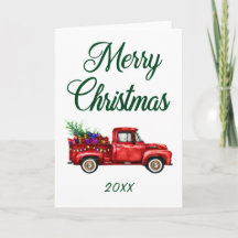 Frohe Weihnachten Jahr Klassische rote LKW Tree Ge