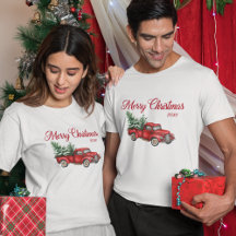 Frohe Weihnachten Jahr Wasserfarbe Vintag Red Truc