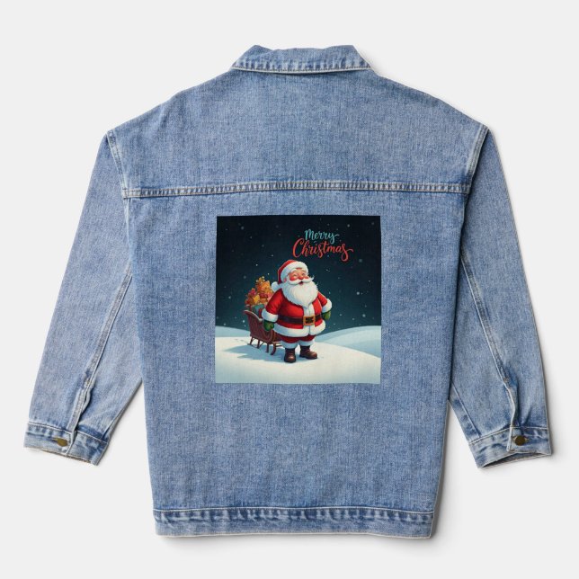 Frohe Weihnachten Jeansjacke (Rückseite)
