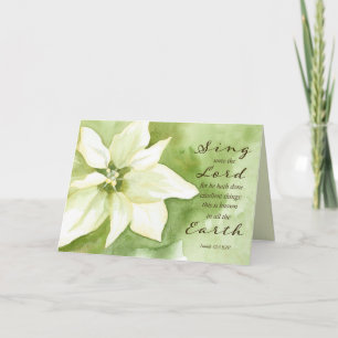 Frohe Weihnachten Jesaja Bibel Schrift Poinsettie Karte