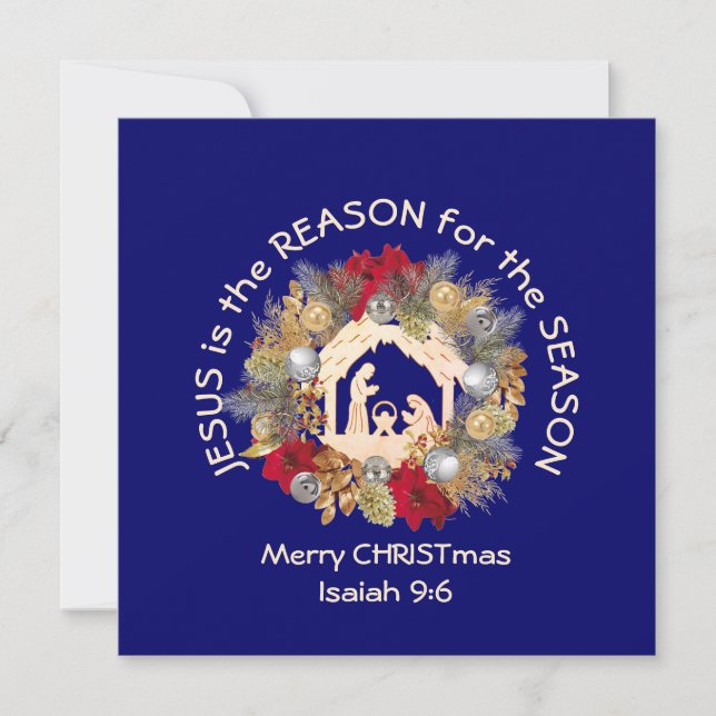 Frohe Weihnachten JESUS IST DER GRUND Christlich (Vorderseite)