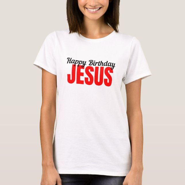 Frohe Weihnachten Jesus T-Shirt (Vorderseite)