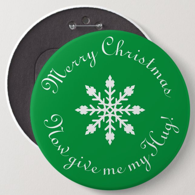 Frohe Weihnachten jetzt drücken Sie mich! Button (Vorne & Hinten)